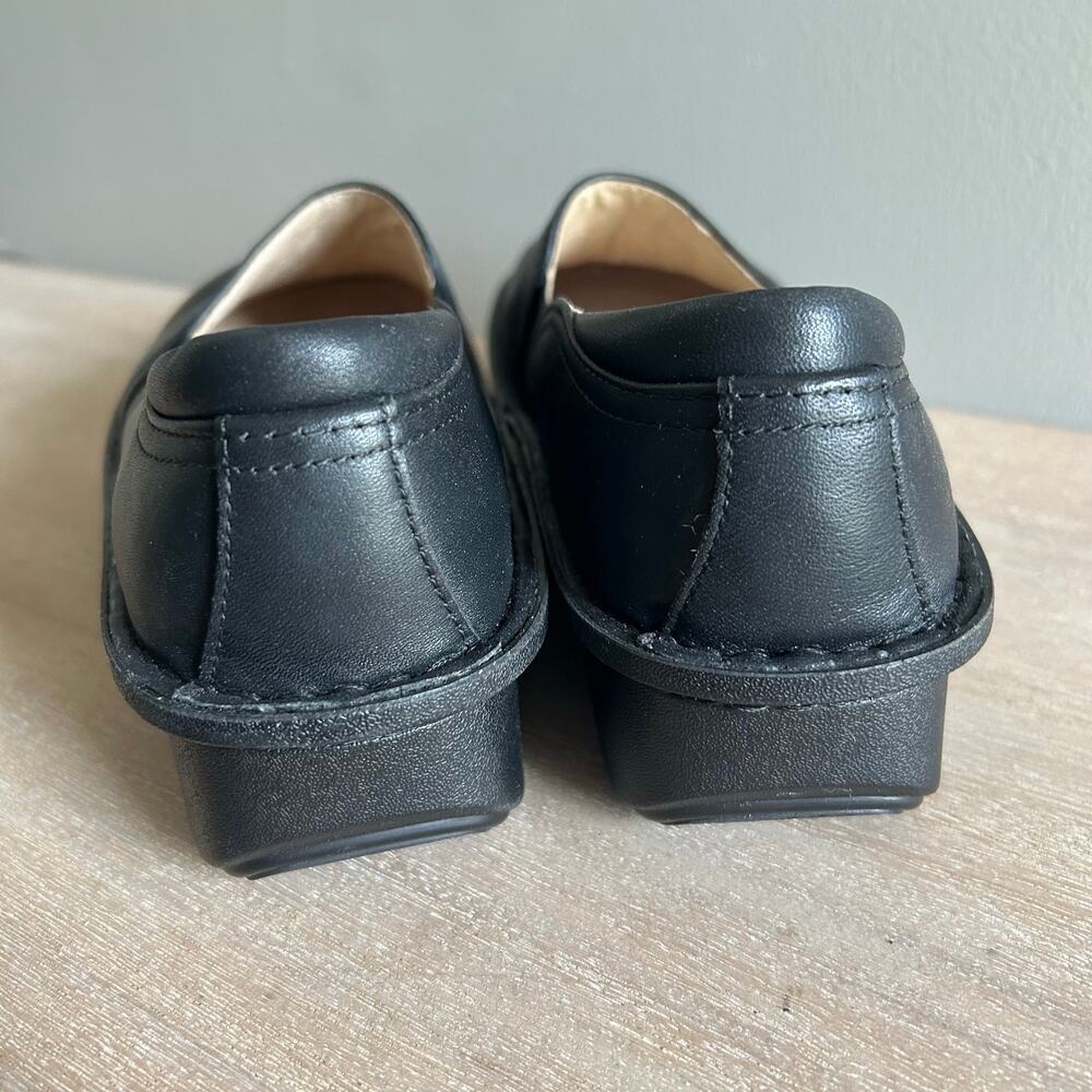 Alegria Women’s Black Leather Mule Clogs, Size 38 EU – Wedge Comfort Slip-Ons. - Picture 4 of 8